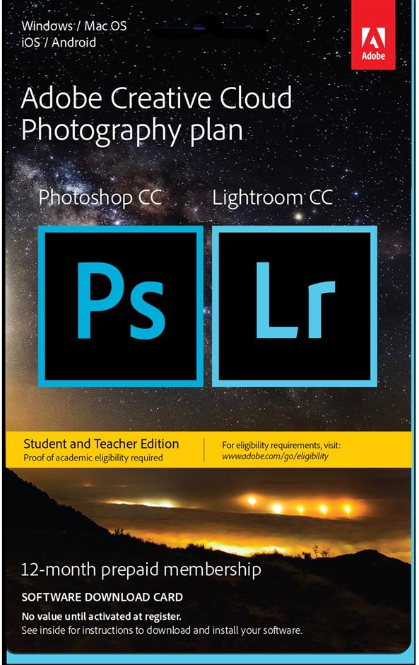 Adobe Creative Cloud Photography Plan --