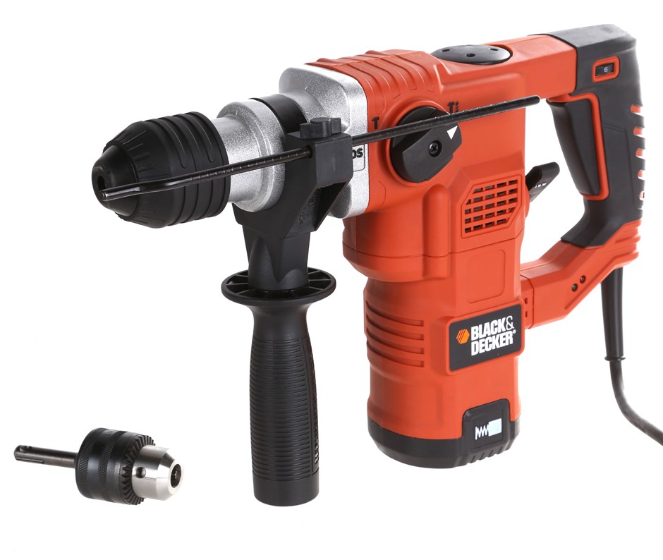 BLACK & DECKER 1250W Pneumatic Hammer Drill, Capacity Concrete 32mm