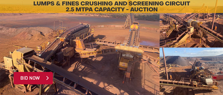 Lumps & Fines Crushing and Screening Circuit - 2.5 mtpa Capacity - Auction