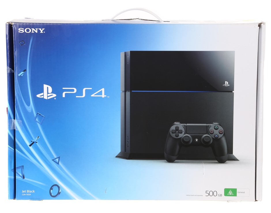 SONY Playstation 4 500GB Console, Jet Black, Model No. CUH-1102A