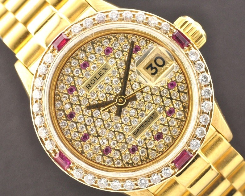 rolex datejust full diamond