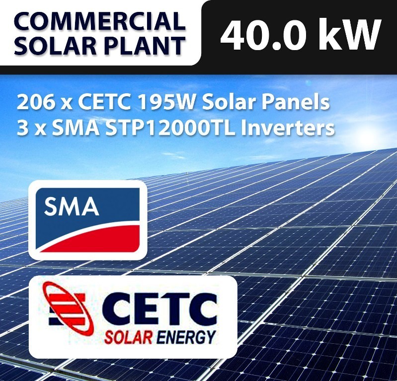 40kW Solar Panels & Inverters $65,357 +C