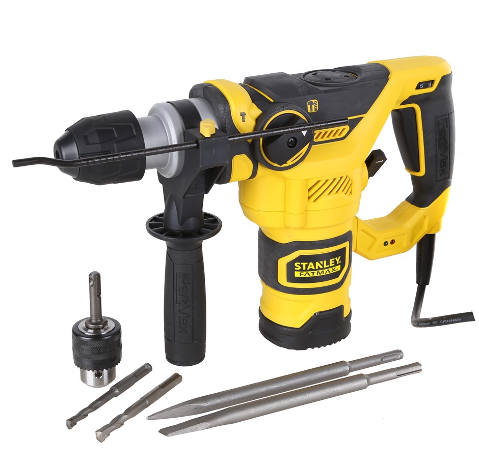 STANLEY FatMax 1250W SDS+ Rotary Hammer Drill 32mm Capacity, 3 Modes of