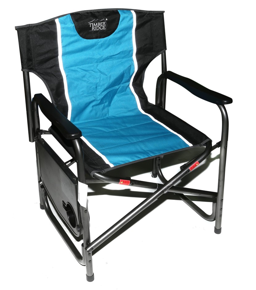 TIMBER RIDGE Folding Camp Chair with Side Table. (243370-30) Auction