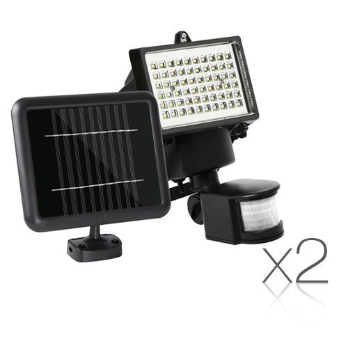 Buy Set of 2 60 LED Solar Powered Senor Light | Grays Australia