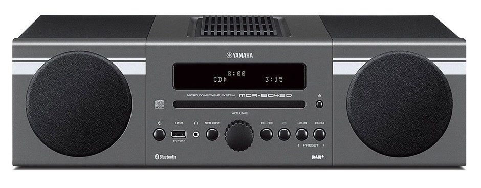 Yamaha MCR-B043D Mini HiFi System (Grey)