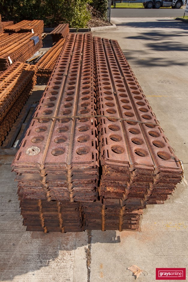 Marston Mat, Perforated Steel Planking, 10 x Pallets. Auction (0321