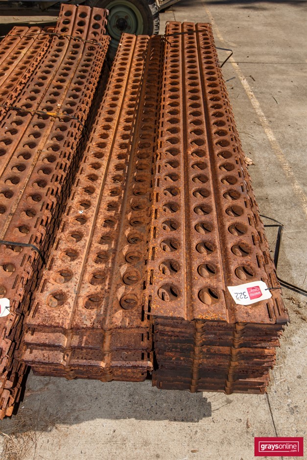Marston Mat, Perforated Steel Planking, 10 x Pallets. Auction (0322