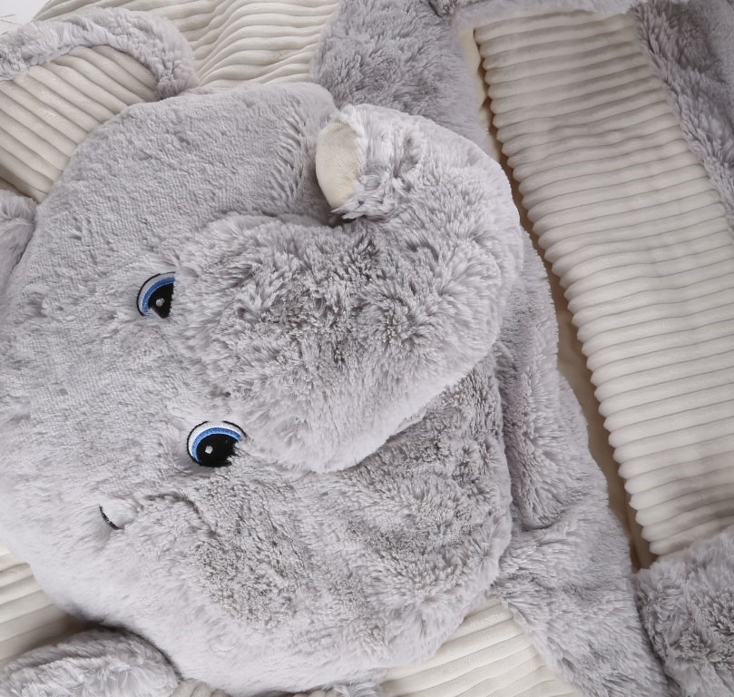 HUGFUN Plush Elephant Sleeping Bag, 167.6cm x 69.8cm, 100% Polyester ...