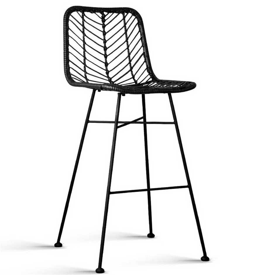 Artiss Set of 2 PE Wicker Bar Stools - B