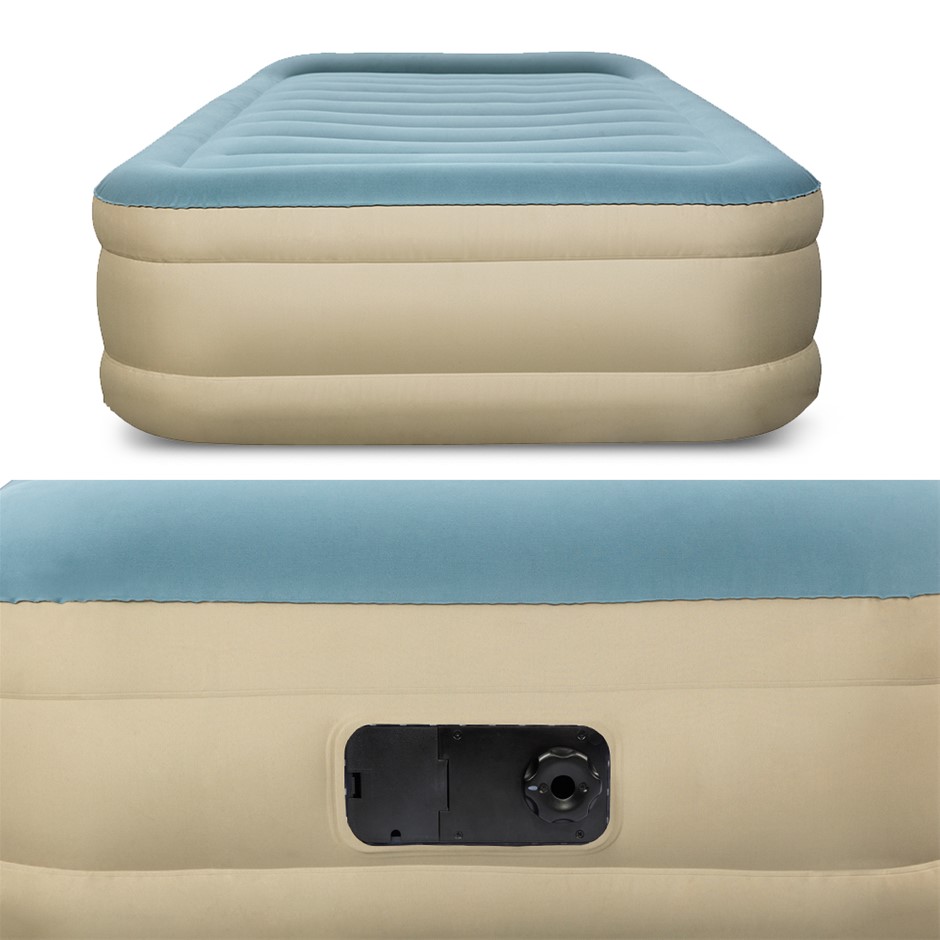 Buy Bestway Single Size Inflatable Air Mattress Light Blue & Beige