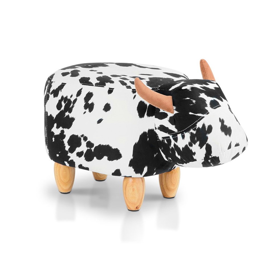 Keezi Kids Ottoman Foot Stool Toy Cow Ch