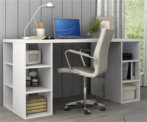 Bloc Modern Desk with Cube Shelves - Mat