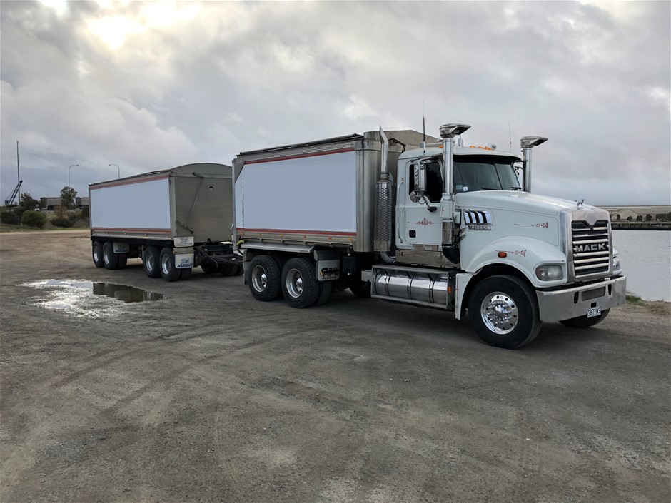 Mack Trident Tipper Truck & Hercules Dog Trailer Tipper (Port Adelaide