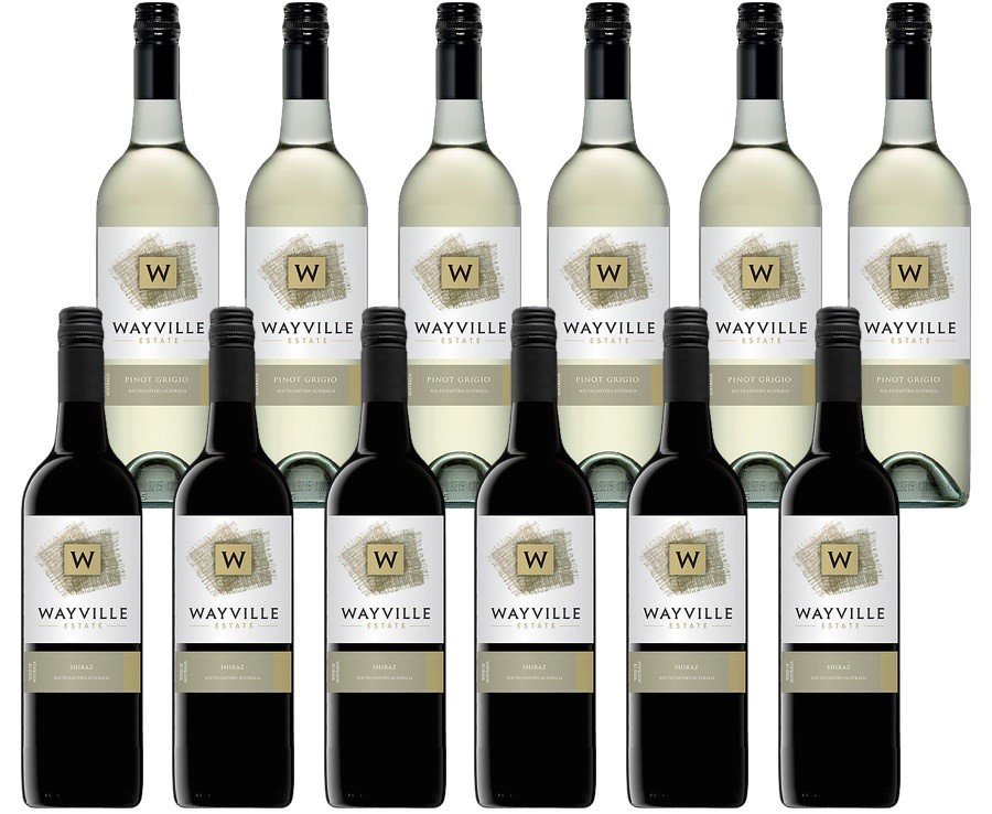 Wayville Estate Pinot Grigio & Shiraz (12 x 750mL) Mixed Pack