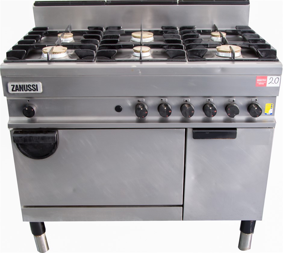 Zanussi 6 Burner Gas Stove with Oven Auction (00205035253) Grays Australia