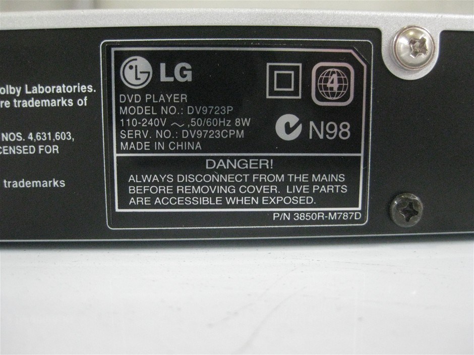 LG DVD Player (No Remote) model : DV9723p Auction (0021-3111858