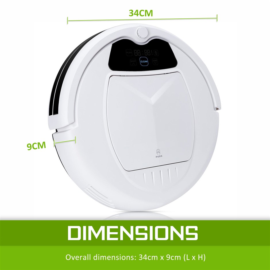 Buy Vacuum Cleaner Floor Mopping Robot WHITE Grays Australia