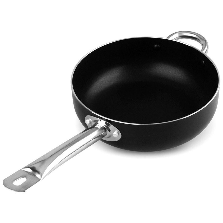 Buy Solaris 32cm Fry Pan Non Stick Deep Frypan Frying Wok Induction SS Grays Australia
