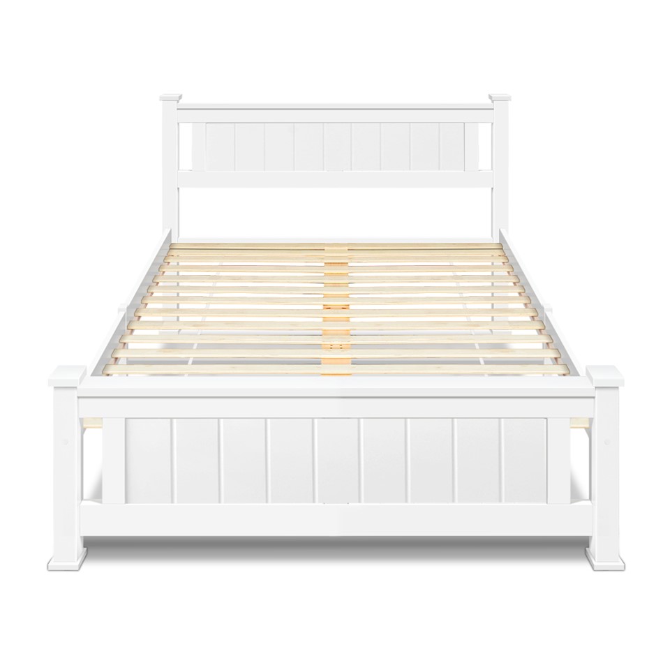 Buy Artiss King Single Wooden Bed Frame White Grays Australia