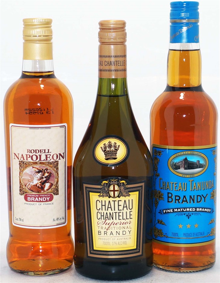 Mixed Brandy Pack (3x 700mL) Auction (00372466262) Grays Australia