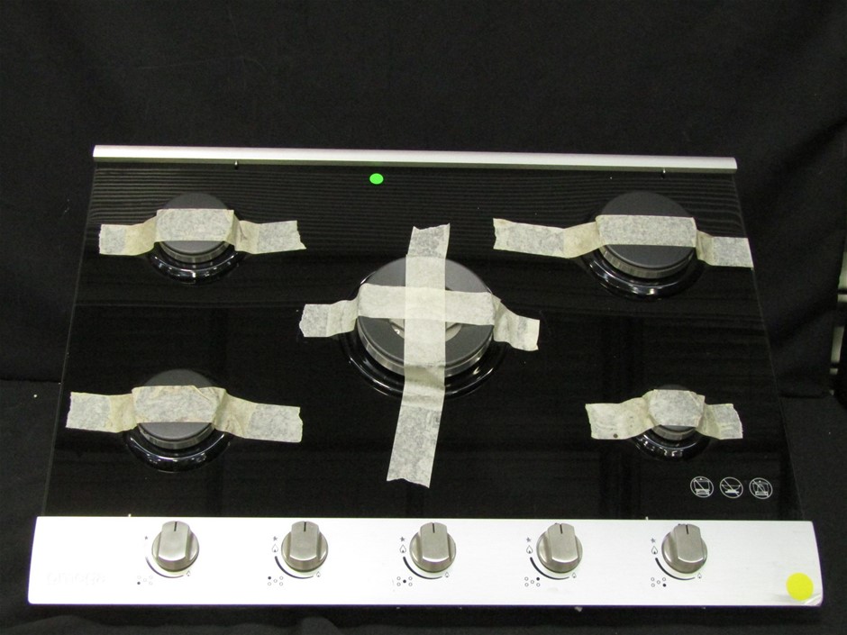 Omega 70cm Stainless Steel 5 Burner Gas Cooktop (OGG75A) Auction