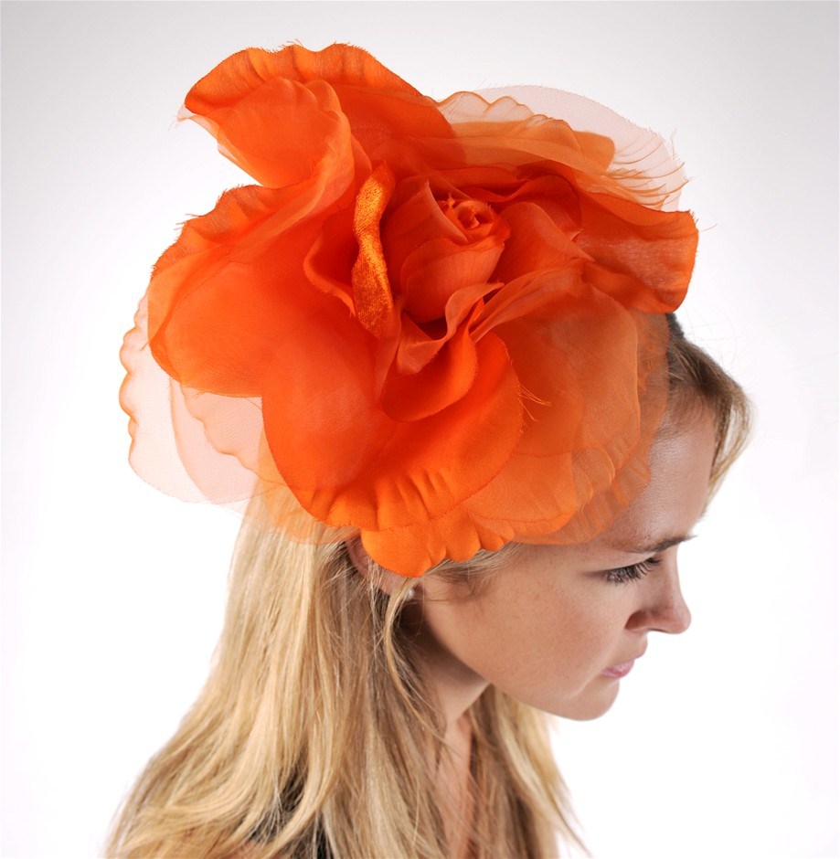Gregory Ladner Large Silk Flower on Head