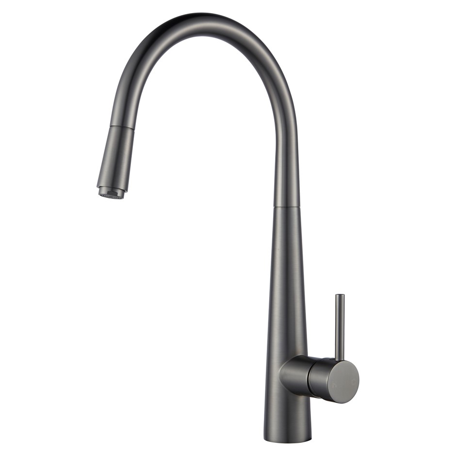 Buy Round Gunmetal Grey Pull Out Kitchen Sink Mixer Tap Grays Australia