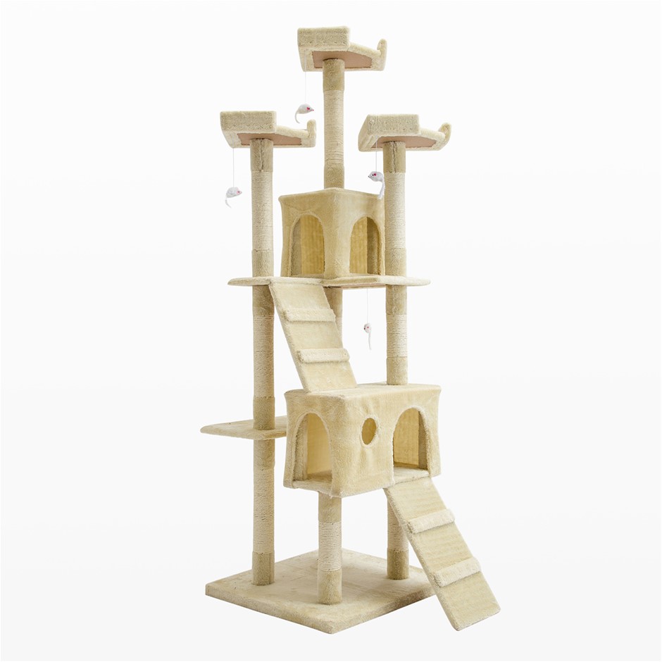 Cat Tree Scratcher JUMBO 180cm - BEIGE