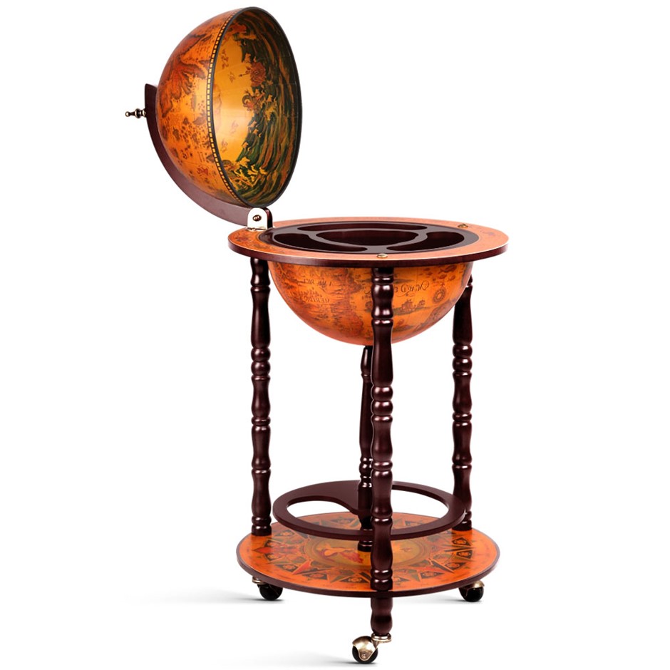 Artiss Antique Globe Bar Cart Drinks Tro