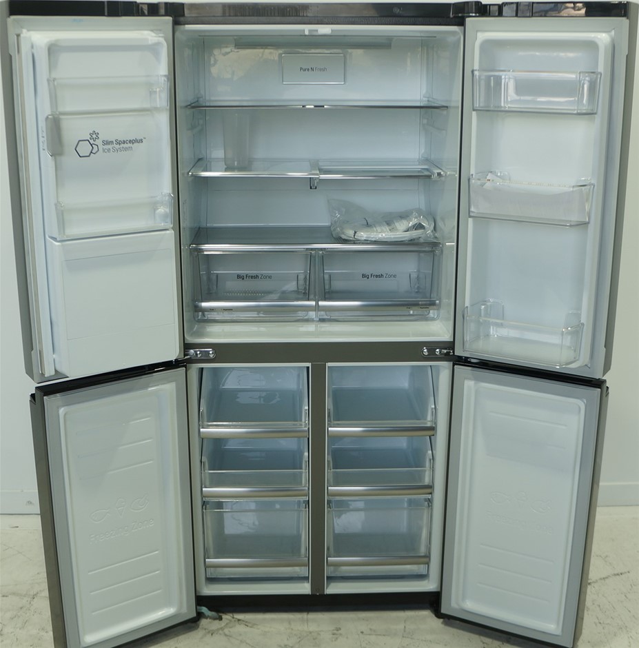 LG GFL570MBL 570L Slim French Door Fridge, Matte Black Finish Auction