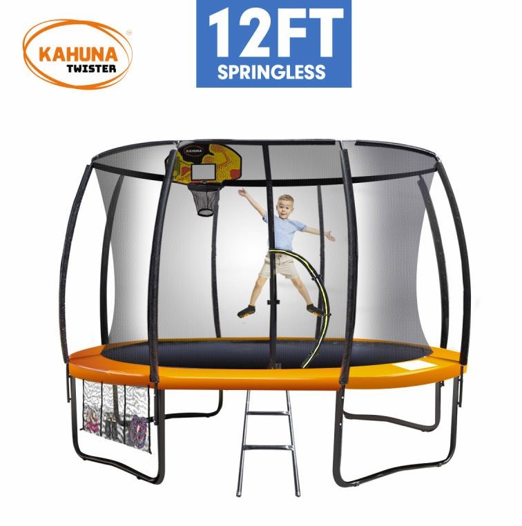 Buy Kahuna 12ft Springless Trampoline with Basketball Set Grays Australia