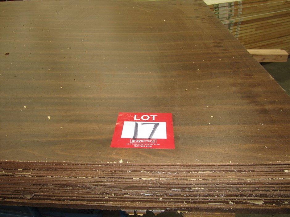 Large quantity of veneered 3mm masonite sheets. Approximately 2400mm x