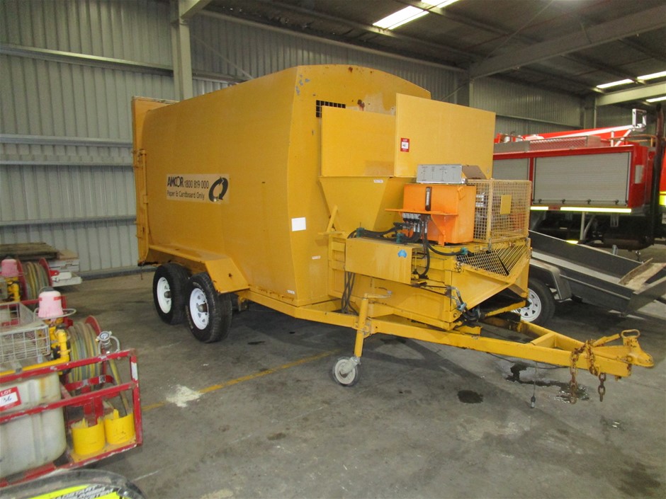Cardboard Compactor Trailer Auction (00463015611) Grays Australia