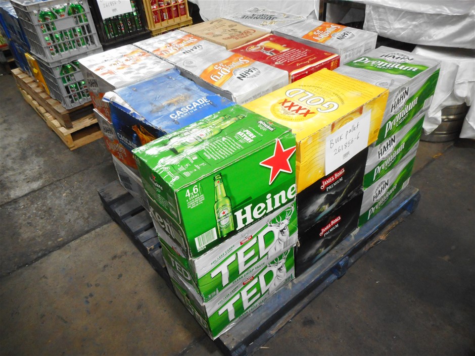 Bulk Pallet of Assorted Cartons of Past "Best Before" Alcoholic