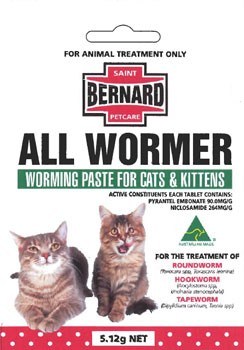 St Bernard All Wormer Paste for Cats and