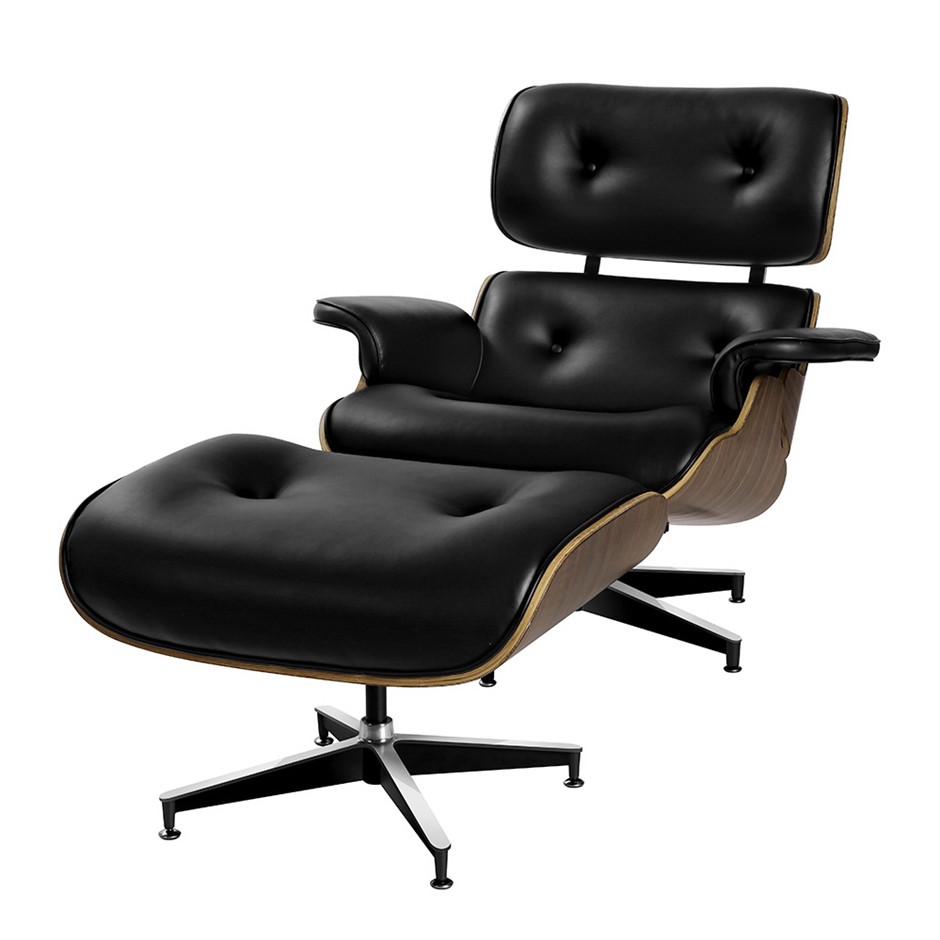 Buy Artiss Replica Eames Lounge Chair & Ottoman Recliner Armchair