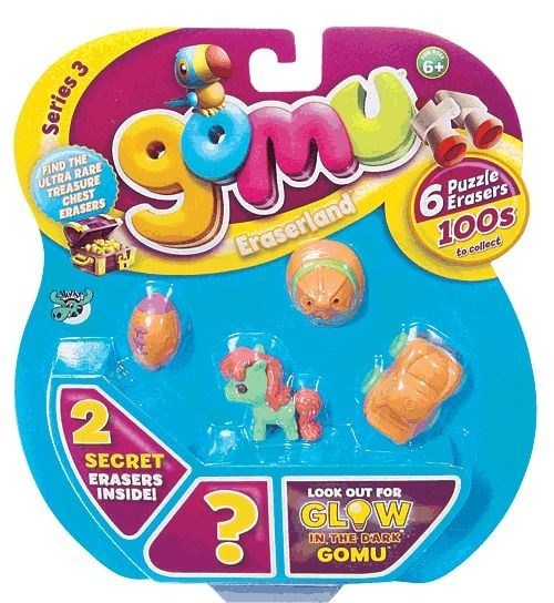 Gomu Erasers - Series 3 - 6 Puzzle Erase