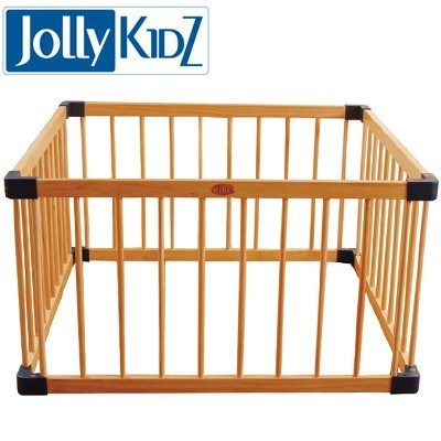 Jolly Kidz Smart Wooden Playpen - Square