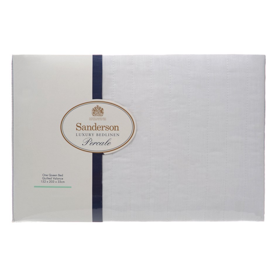 Rue De Scribe White Queen Quilted Valanc