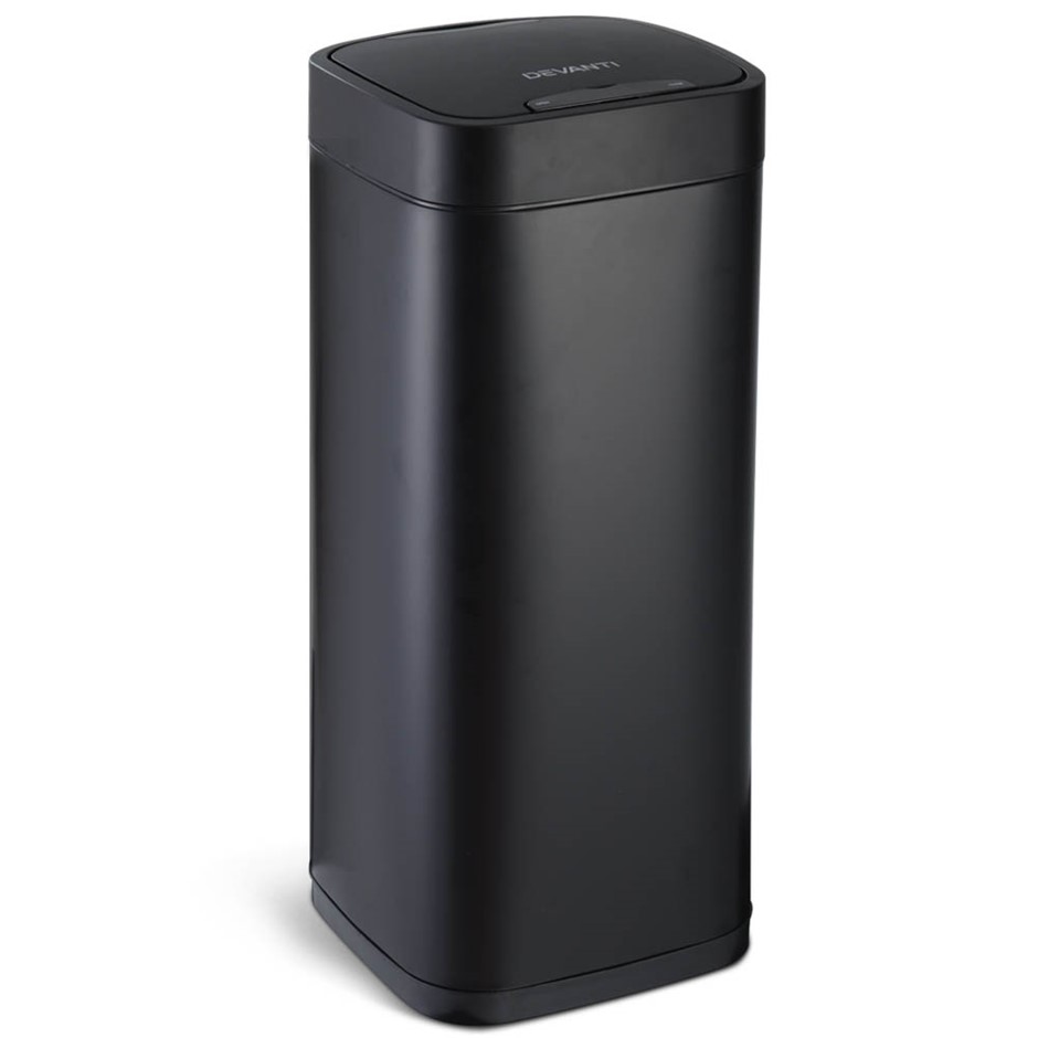 Devanti 40L LCD Sensor Bin Stainless Ste