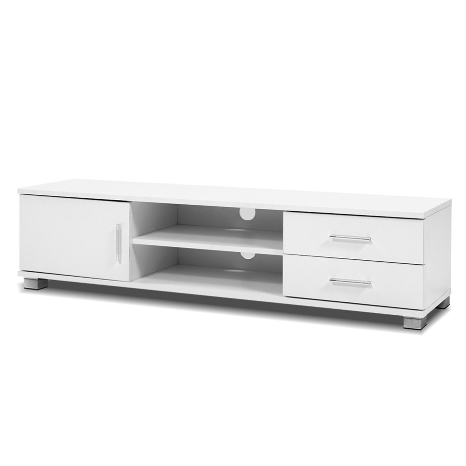 Artiss 120cm TV Stand Entertainment Unit Cabinet Drawers Shelf White