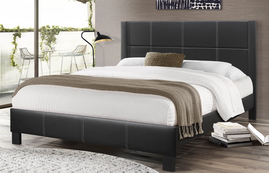 Albany Bedframe Queen Size Black