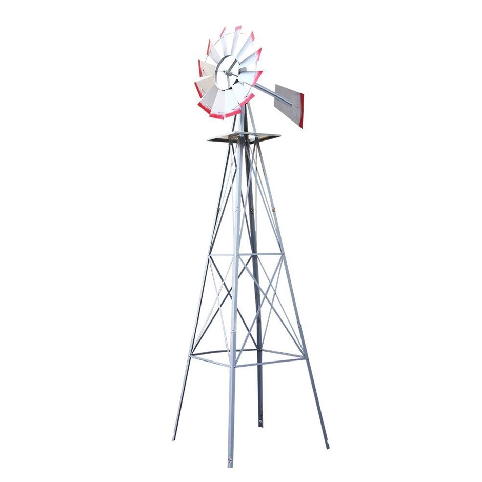 Garden Windmill 8FT 245cm Metal Ornament