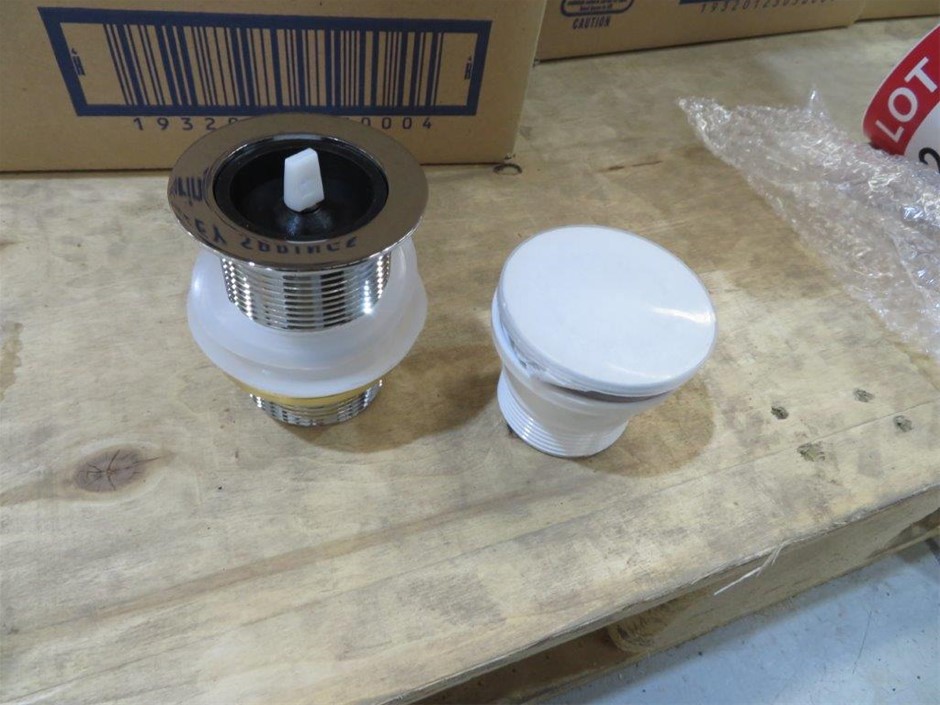 25 Assorted Bath or Basin Plug & Washer Outlets Auction (00263016532