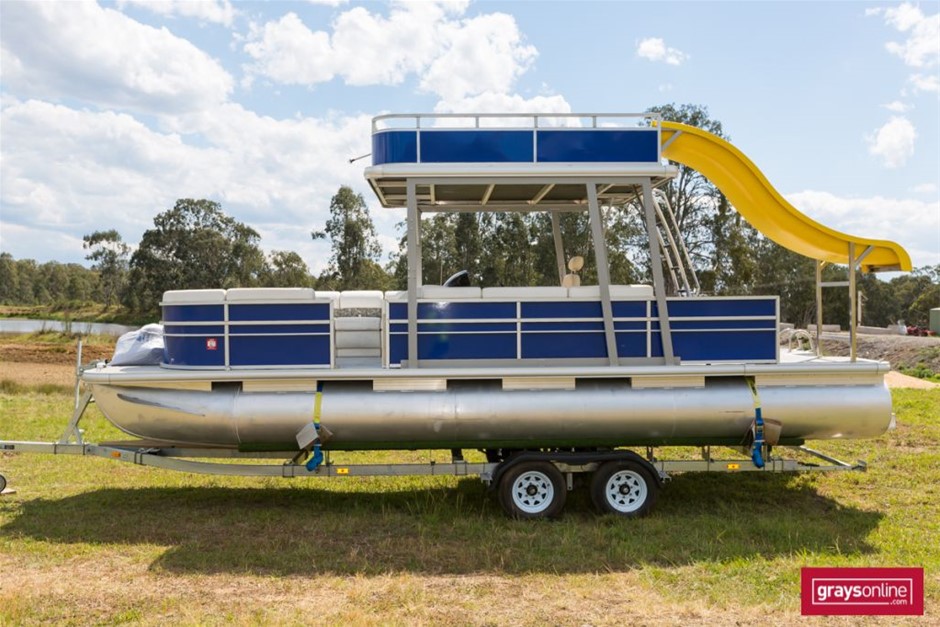 Aluminium Pontoon Power Boat Auction (00025039707) Grays Australia