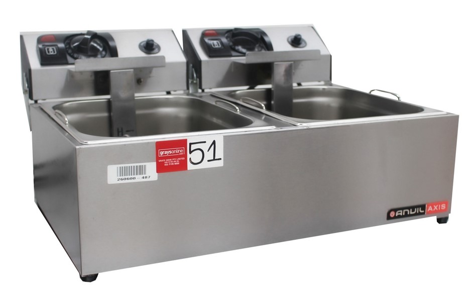 ANVIL ELECTRIC BENCH TOP DOUBLE DEEP FRYER MODEL FFA