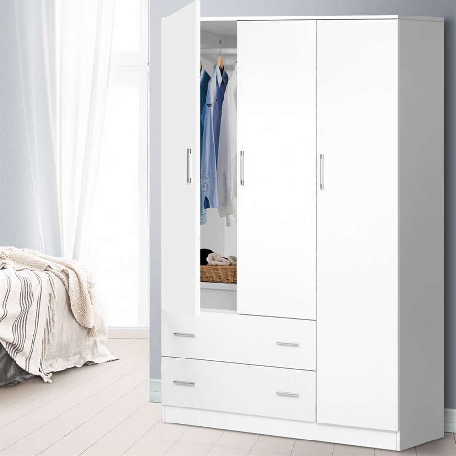 Artiss 3 Doors Wardrobe Bedroom Closet S
