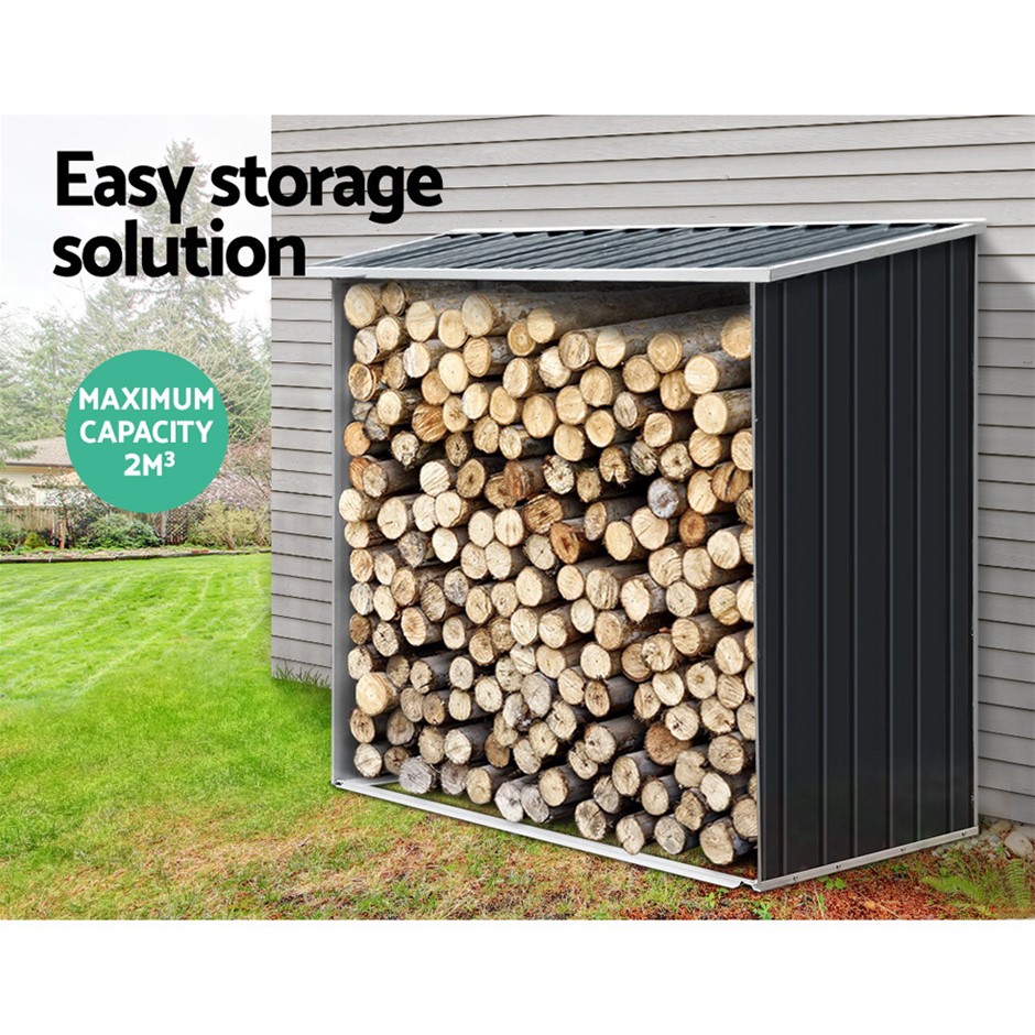 giantz garden shed 2.57x2.05m outdoor storage sheds double