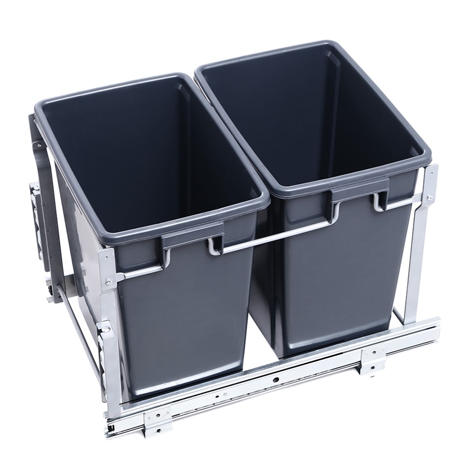 Devanti 2x15L Pull Out Bin Door Mount Ki